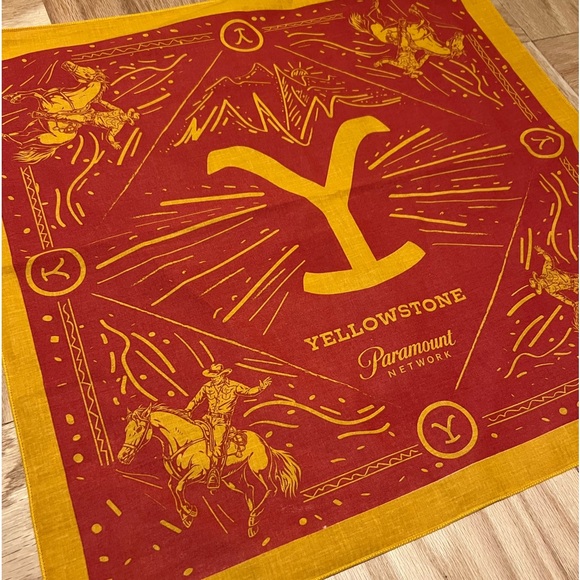 Yellowstone Paramount Promo Western Swag Cowboy Scarf Handkerchief Bandana New - Picture 3 of 4